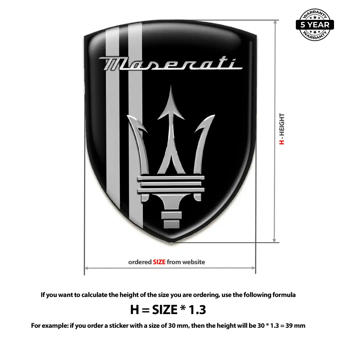 Maserati Silicone Badge Sleek Style