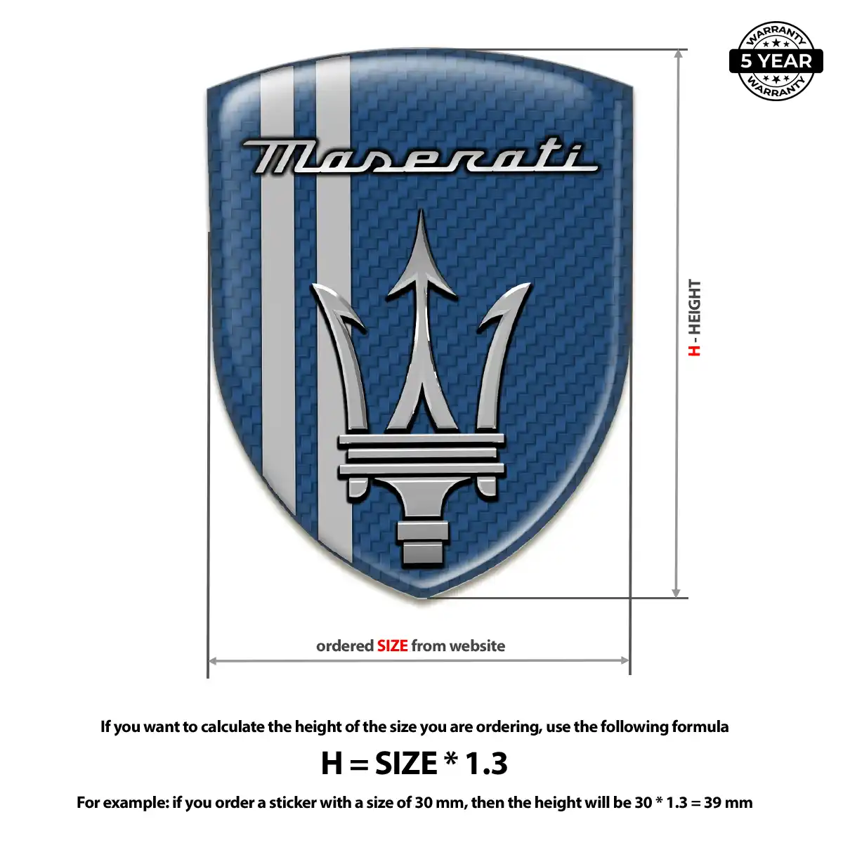 Maserati Silicone Emblem Elite Finish