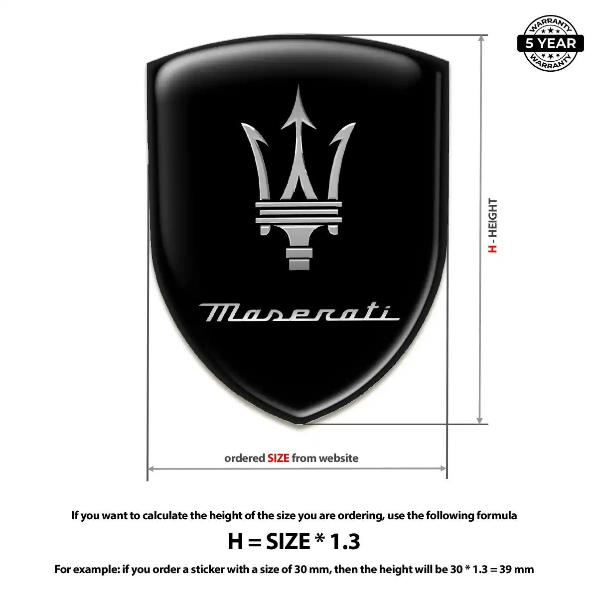 Maserati Silicone Emblem Prime Quality