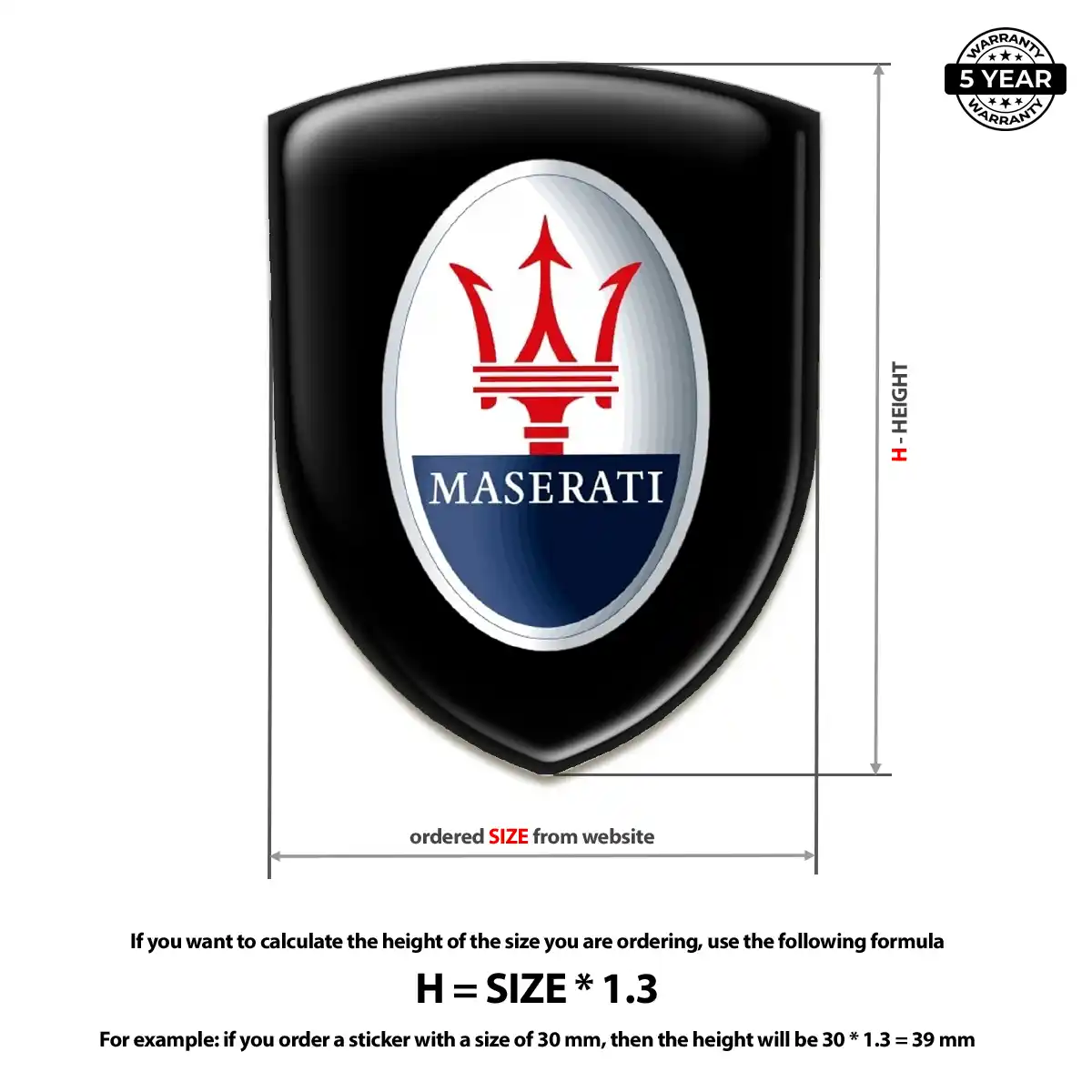 Maserati Silicone Emblem Superior Craft