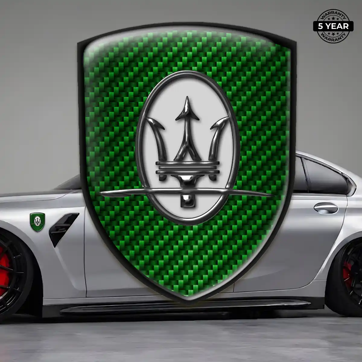 Maserati Silicone Sticker Refined Design