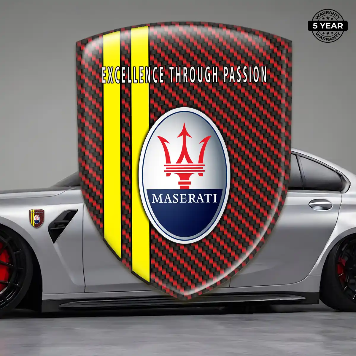 Maserati Silicone Sticker Superior Craft