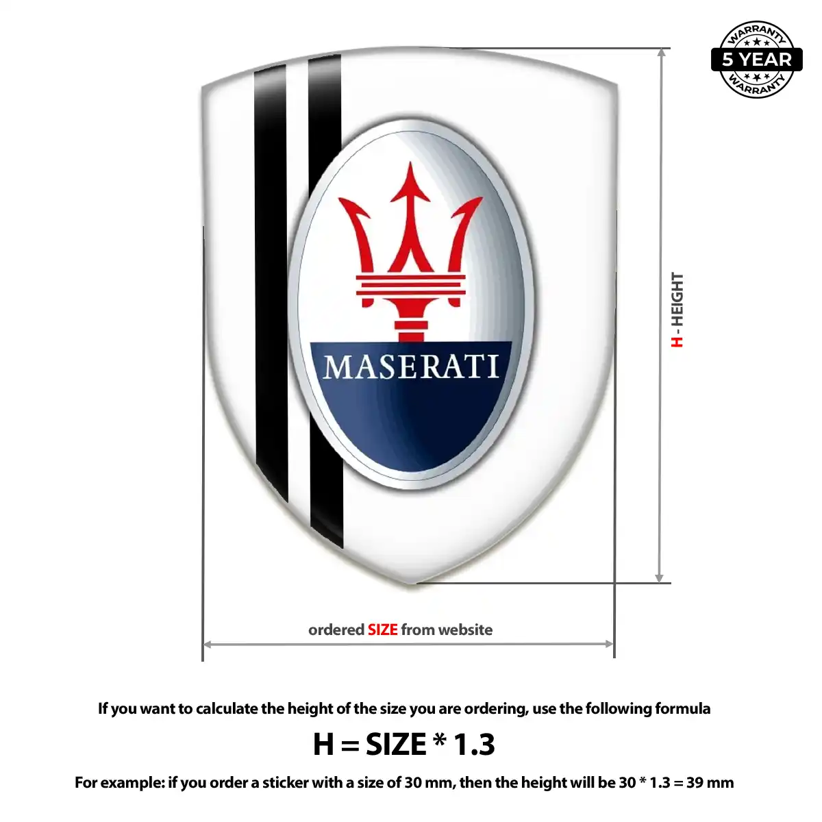 Maserati Sticker Elite Finish