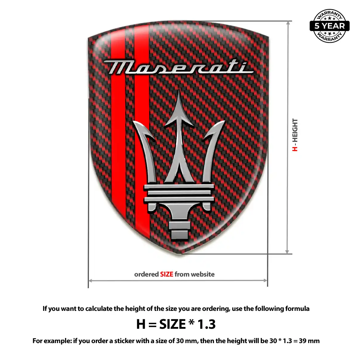 Maserati Sticker Prime Quality