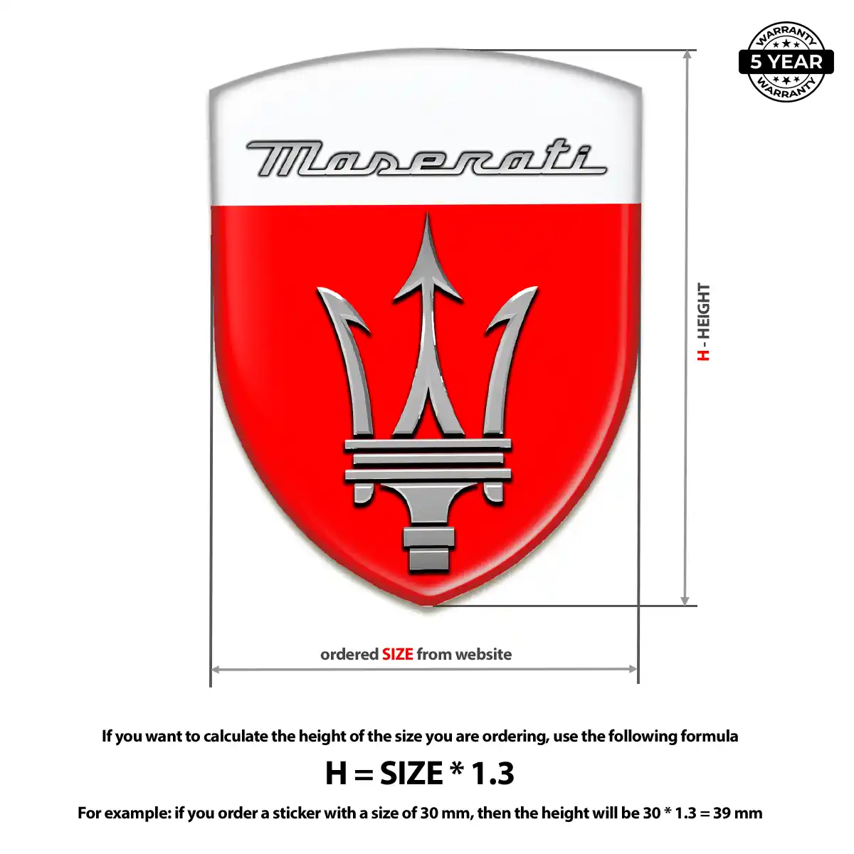 Maserati Sticker Refined Design