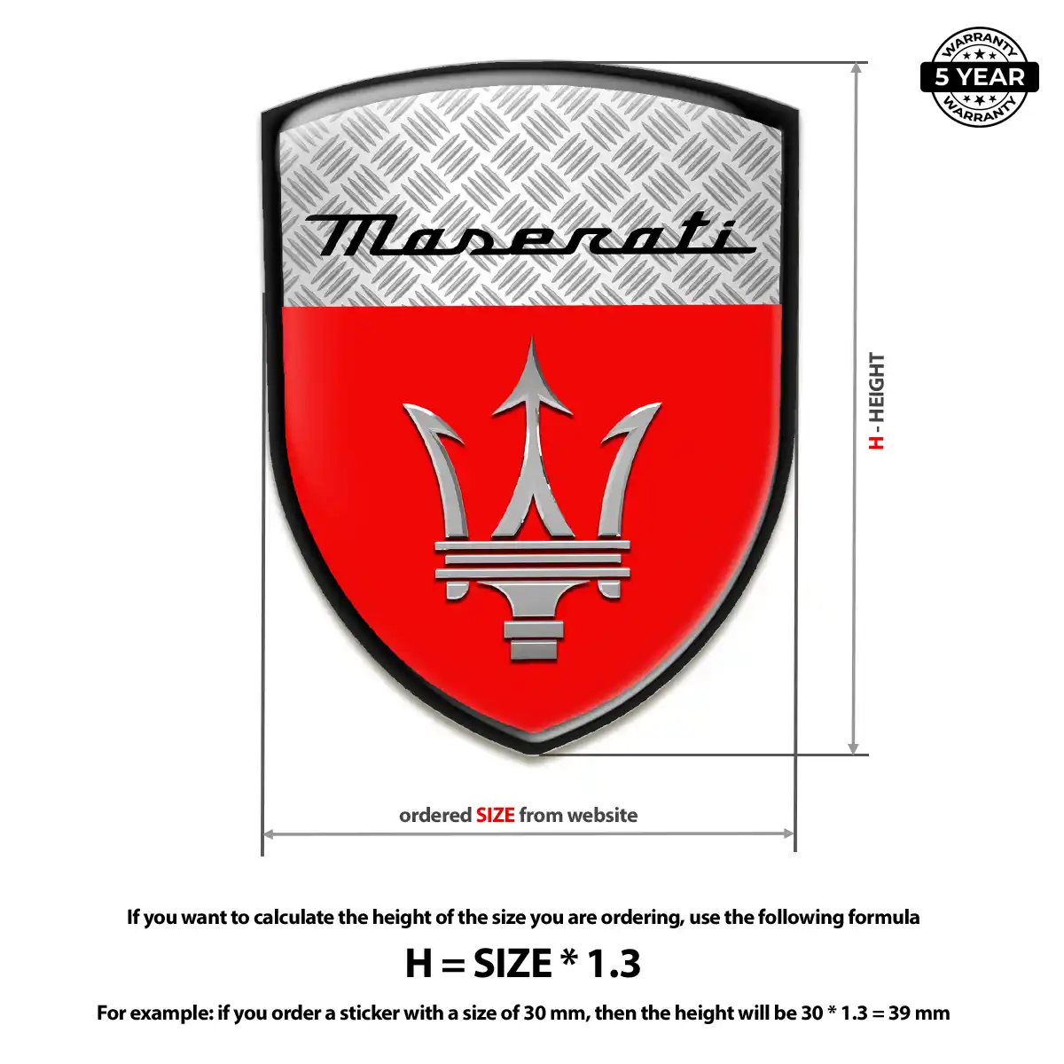 Maserati Sticker Sleek Style