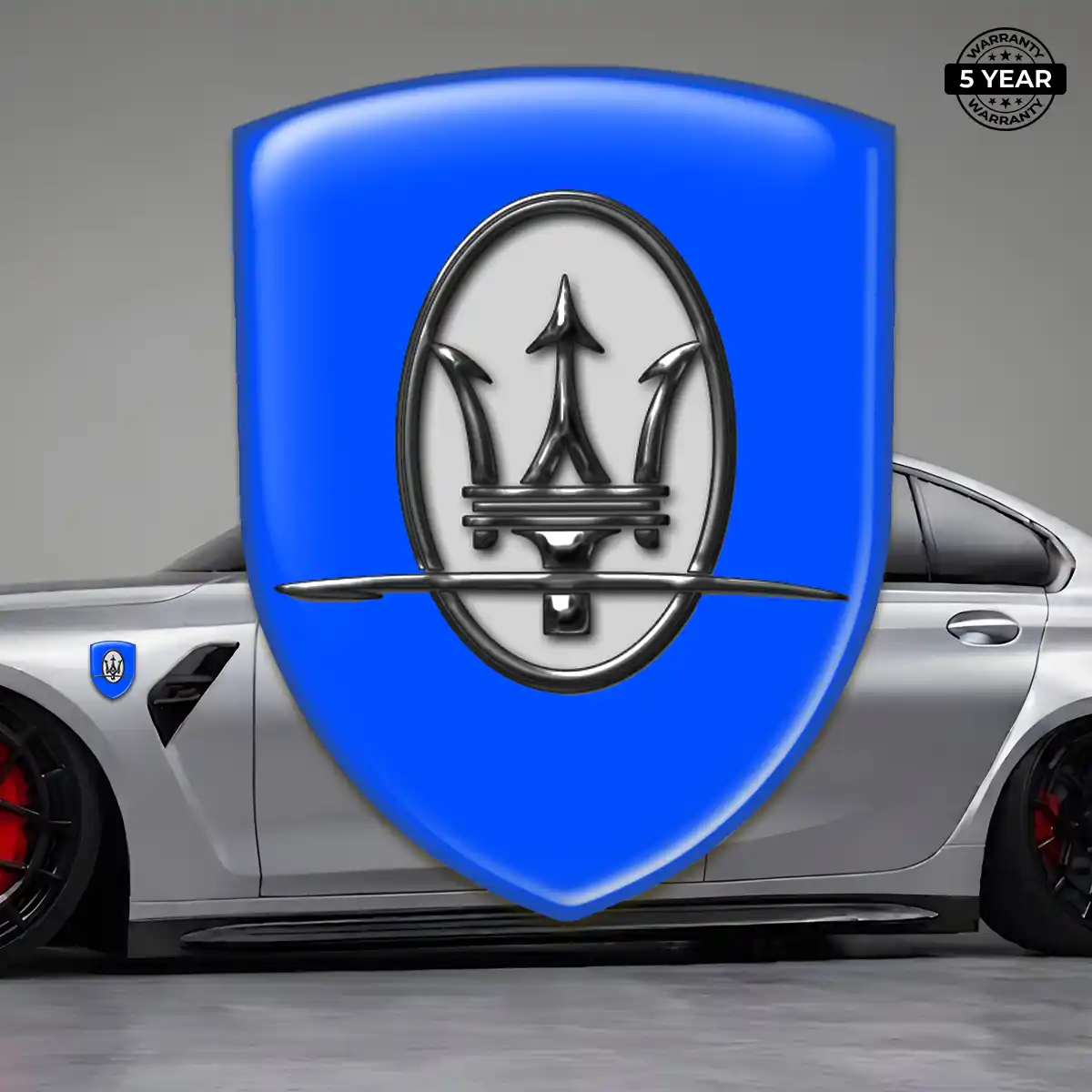 Maserati Vehicle Logo Sticker Refined Design