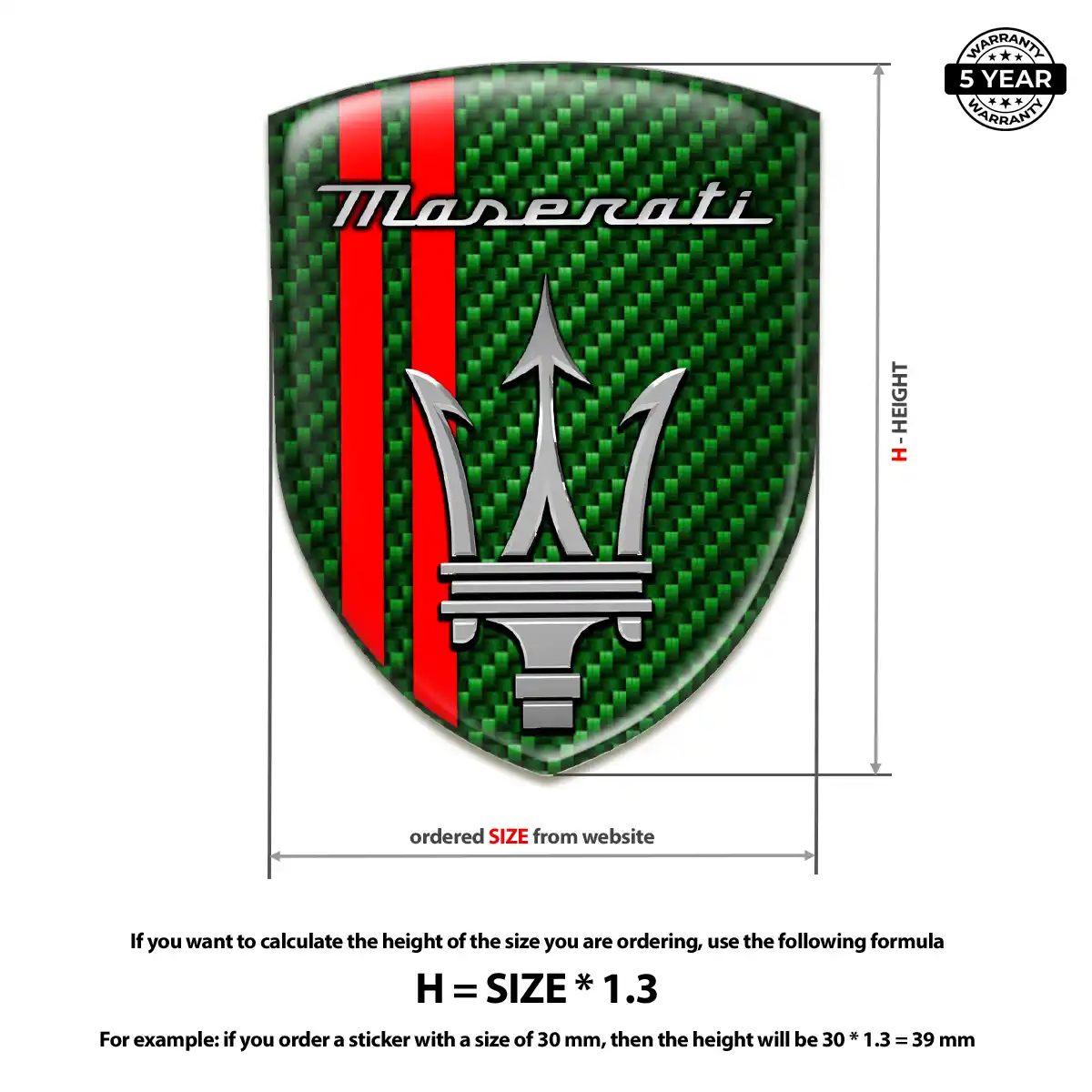 Maserati Vehicle Logo Sticker Sleek Style