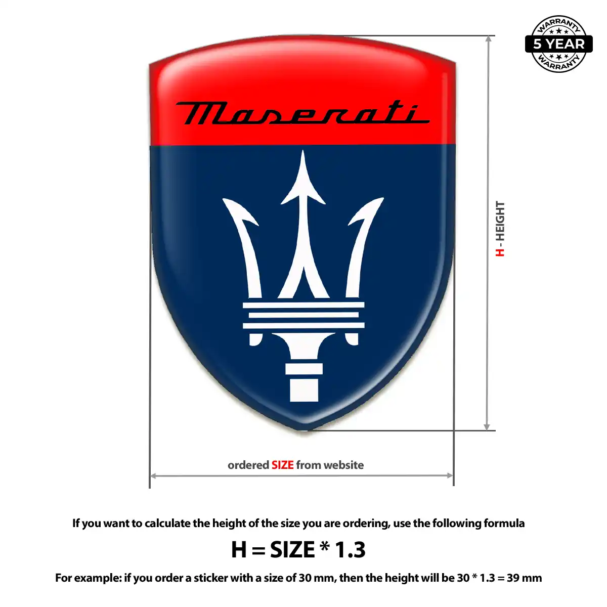 Maserati Vehicle Logo Sticker Superior Craft