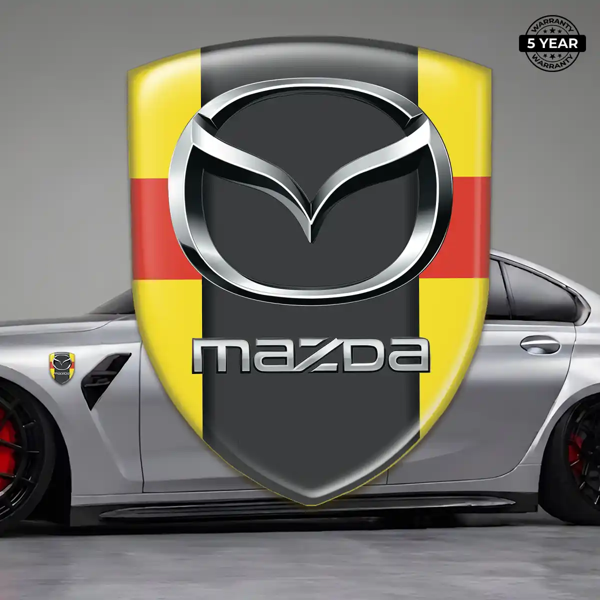 Mazda 3D Badge Sticker Sleek Style