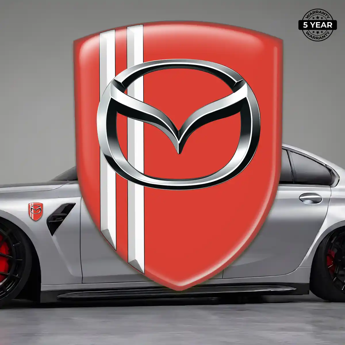 Mazda 3D Domed Sticker Refined Design