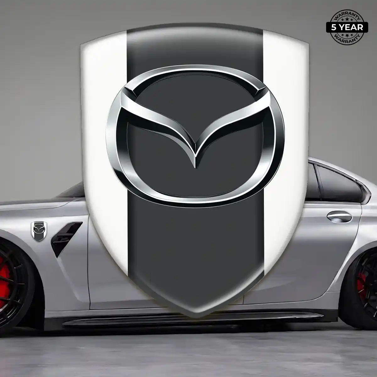 Mazda 3D Emblem Sticker Refined Design