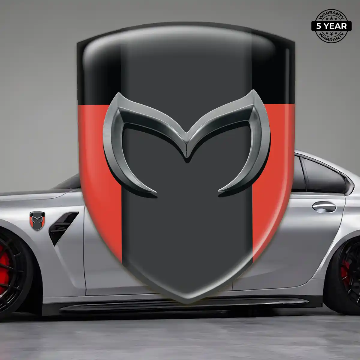 Mazda 3D Emblem Sticker Sleek Style