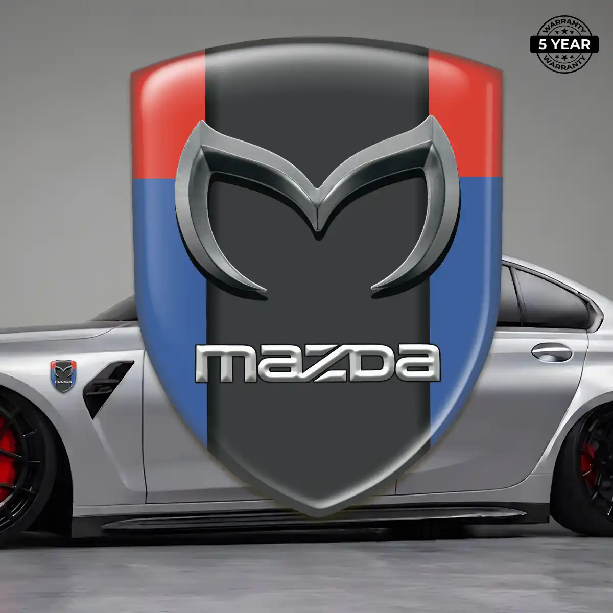 Mazda 3D Logo Sticker Refined Design