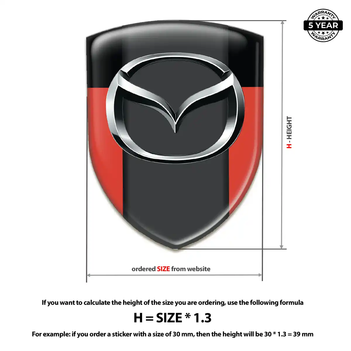 Mazda Automotive Emblem Sticker Refined Design
