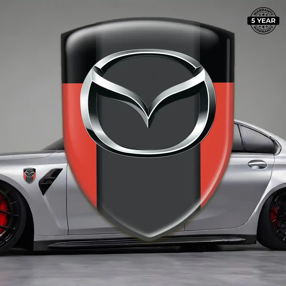 Mazda Automotive Emblem Sticker Refined Design