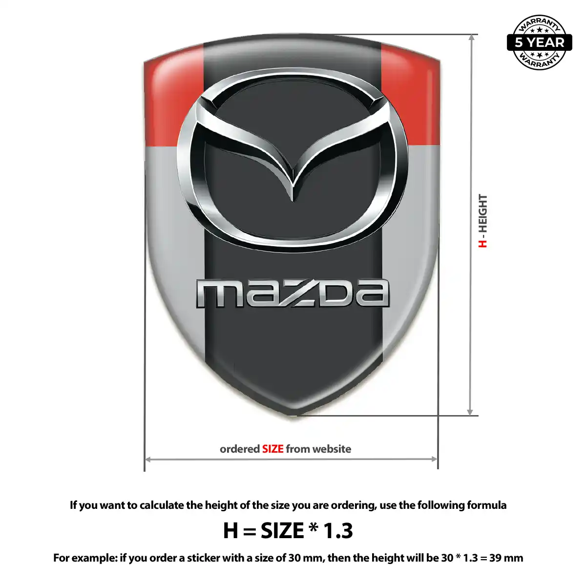 Mazda Automotive Emblem Sticker Sleek Style