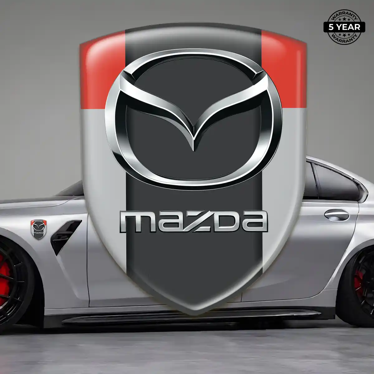 Mazda Automotive Emblem Sticker Sleek Style