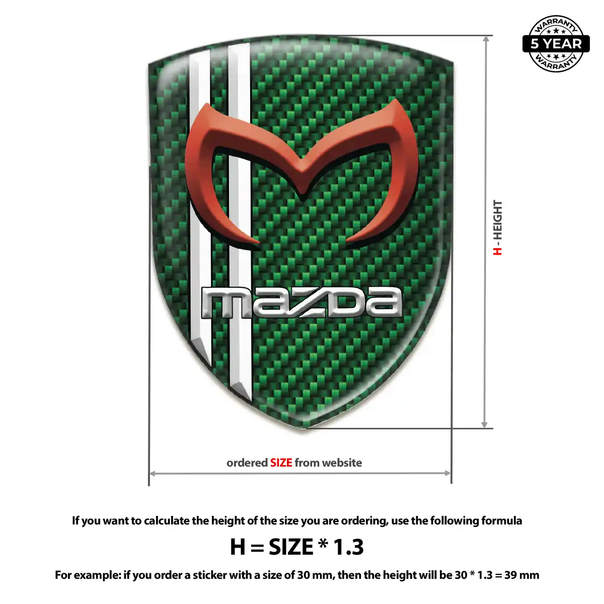Mazda Automotive Logo Sticker Refined Design