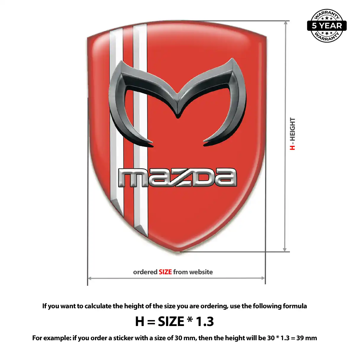 Mazda Automotive Logo Sticker Sleek Style