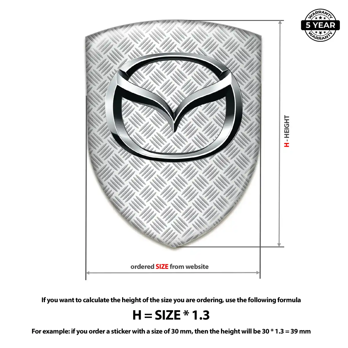 Mazda Car Emblem Decal Refined Design