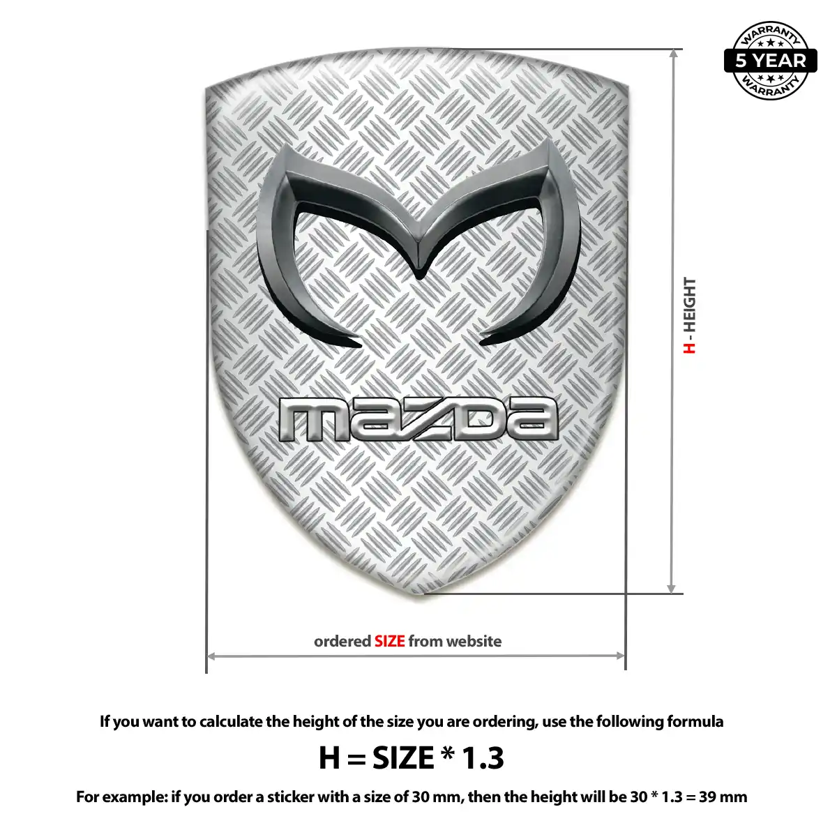 Mazda Car Emblem Sticker Refined Design