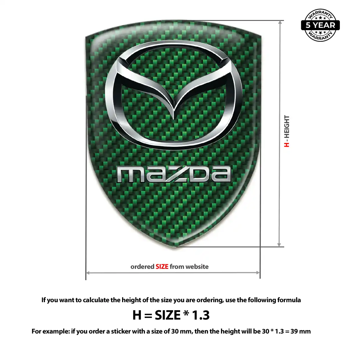 Mazda Car Emblem Sticker Sleek Style
