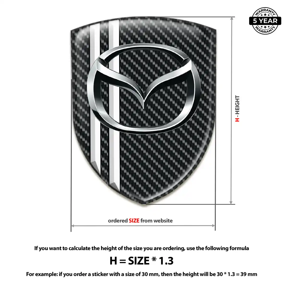 Mazda Domed Badge Refined Design