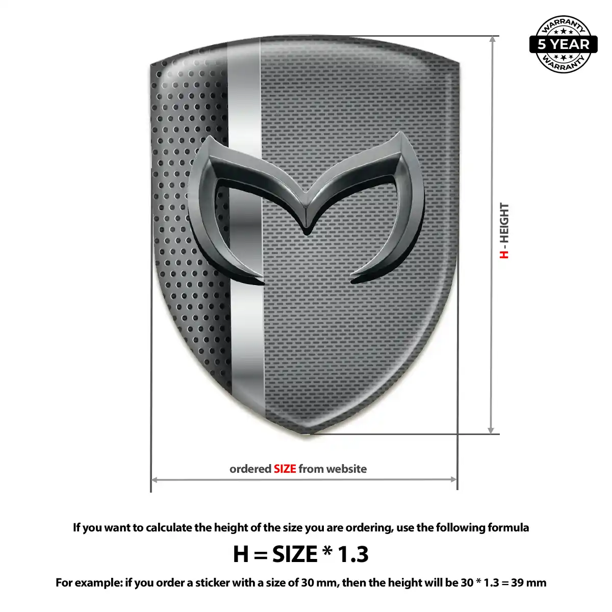 Mazda Domed Badge Sleek Style