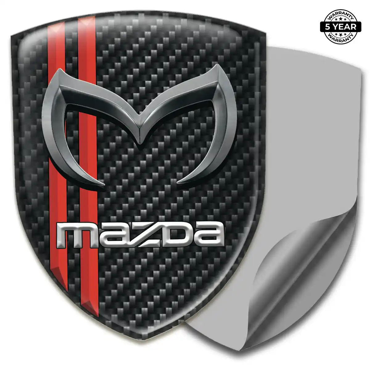Mazda Domed Car Sticker Refined Design