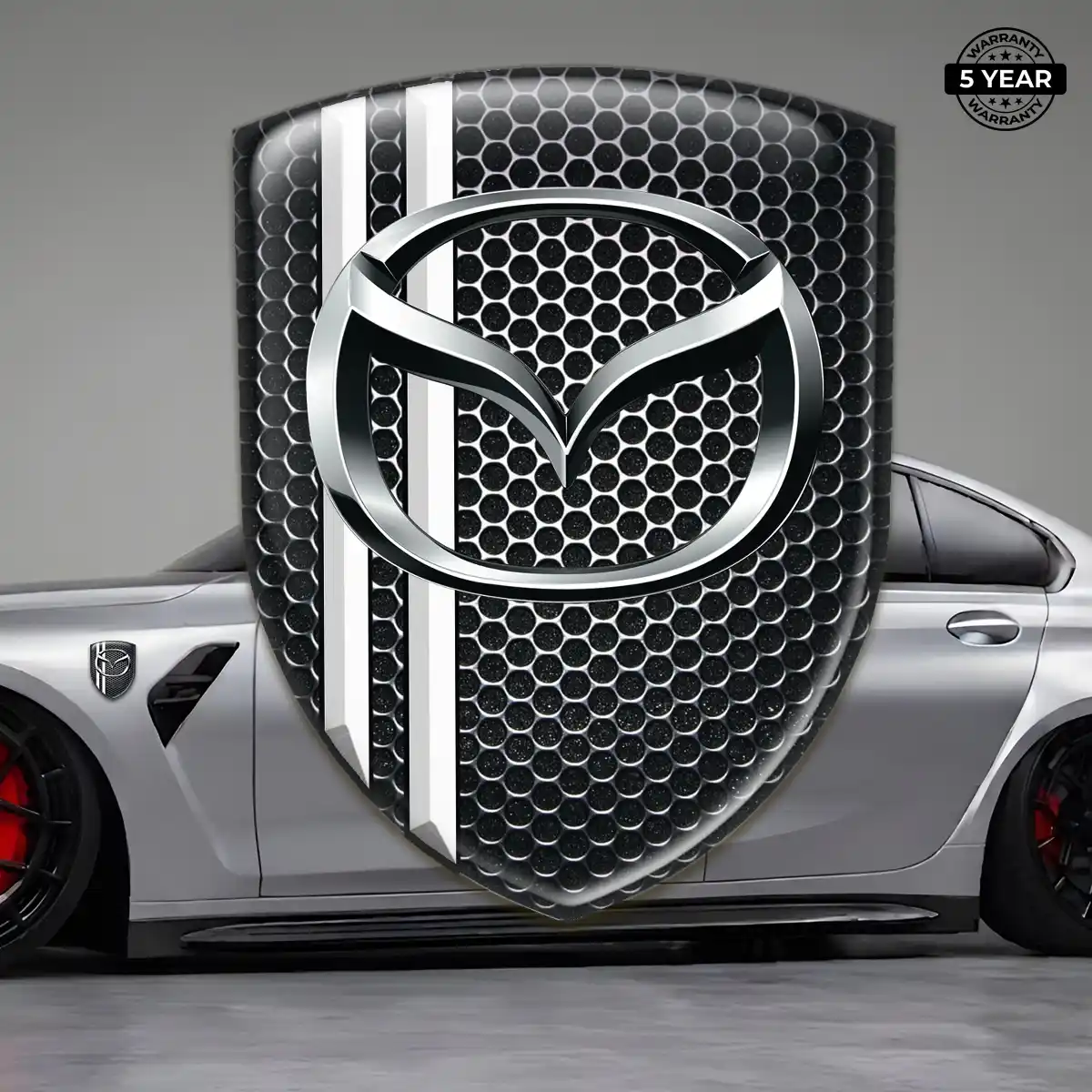 Mazda Domed Car Sticker Sleek Style