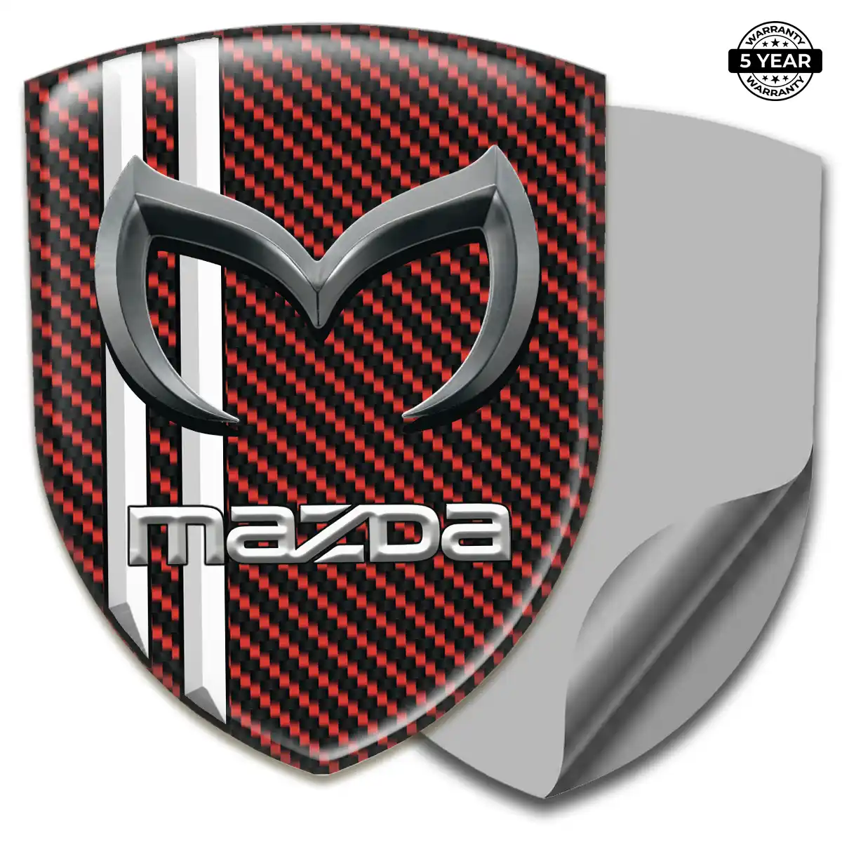 Mazda Domed Decal Refined Design