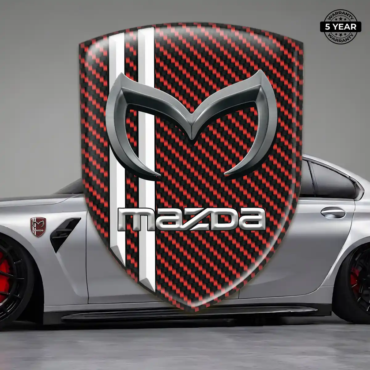 Mazda Domed Decal Refined Design