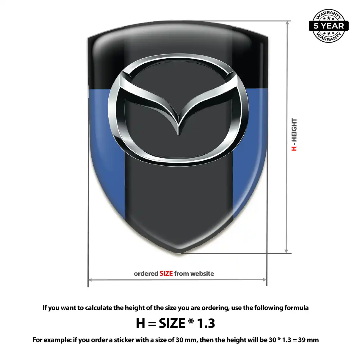 Mazda Domed Emblem Elite Finish