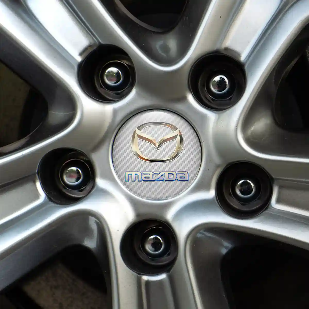 Mazda Domed Emblem Self-Adhesive Stylish Design