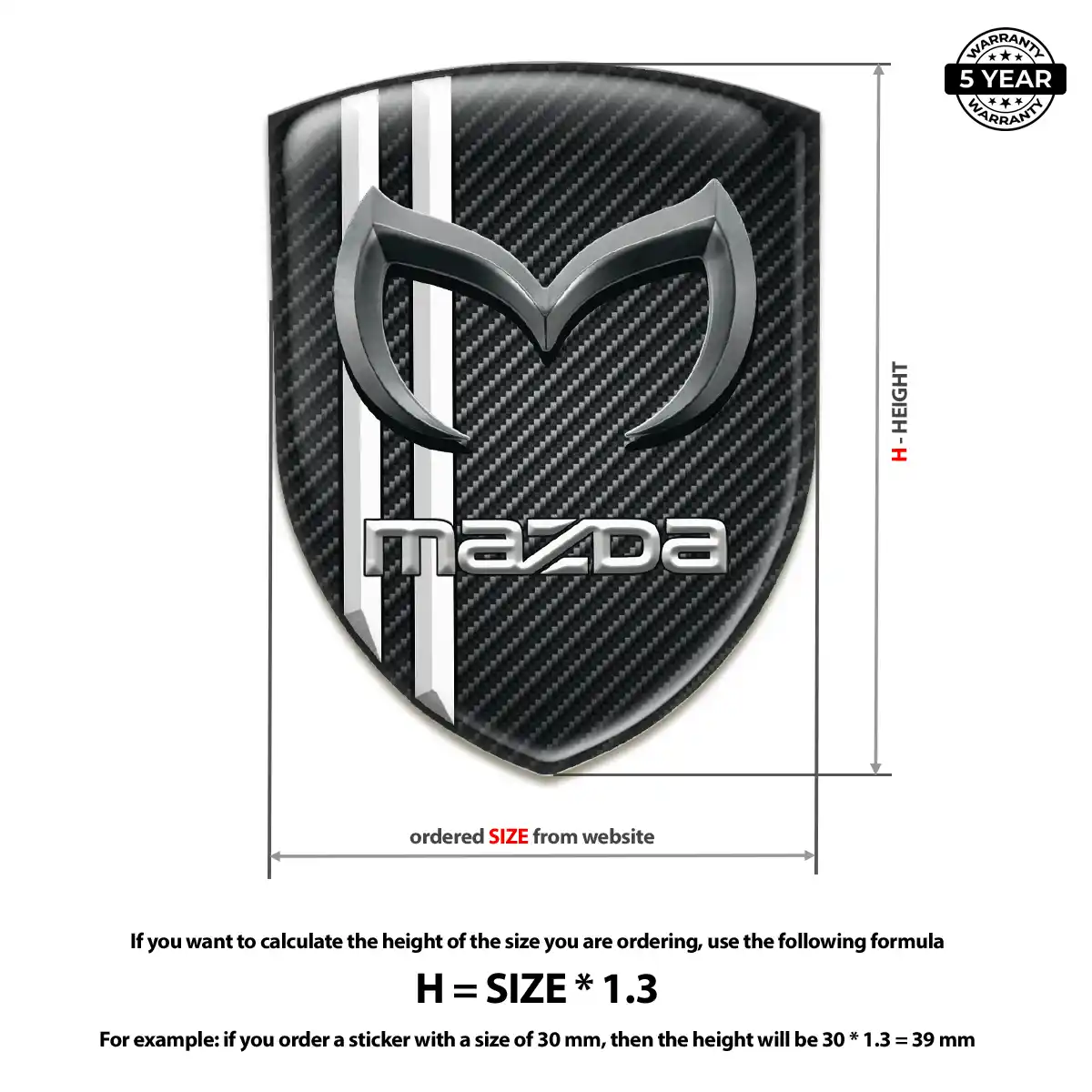 Mazda Domed Emblem Sleek Style