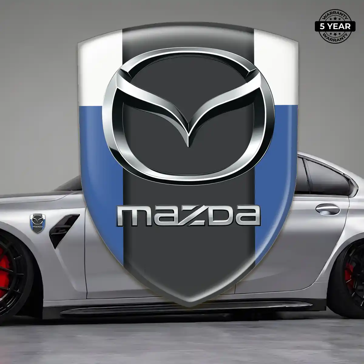 Mazda Domed Logo Decal Refined Design