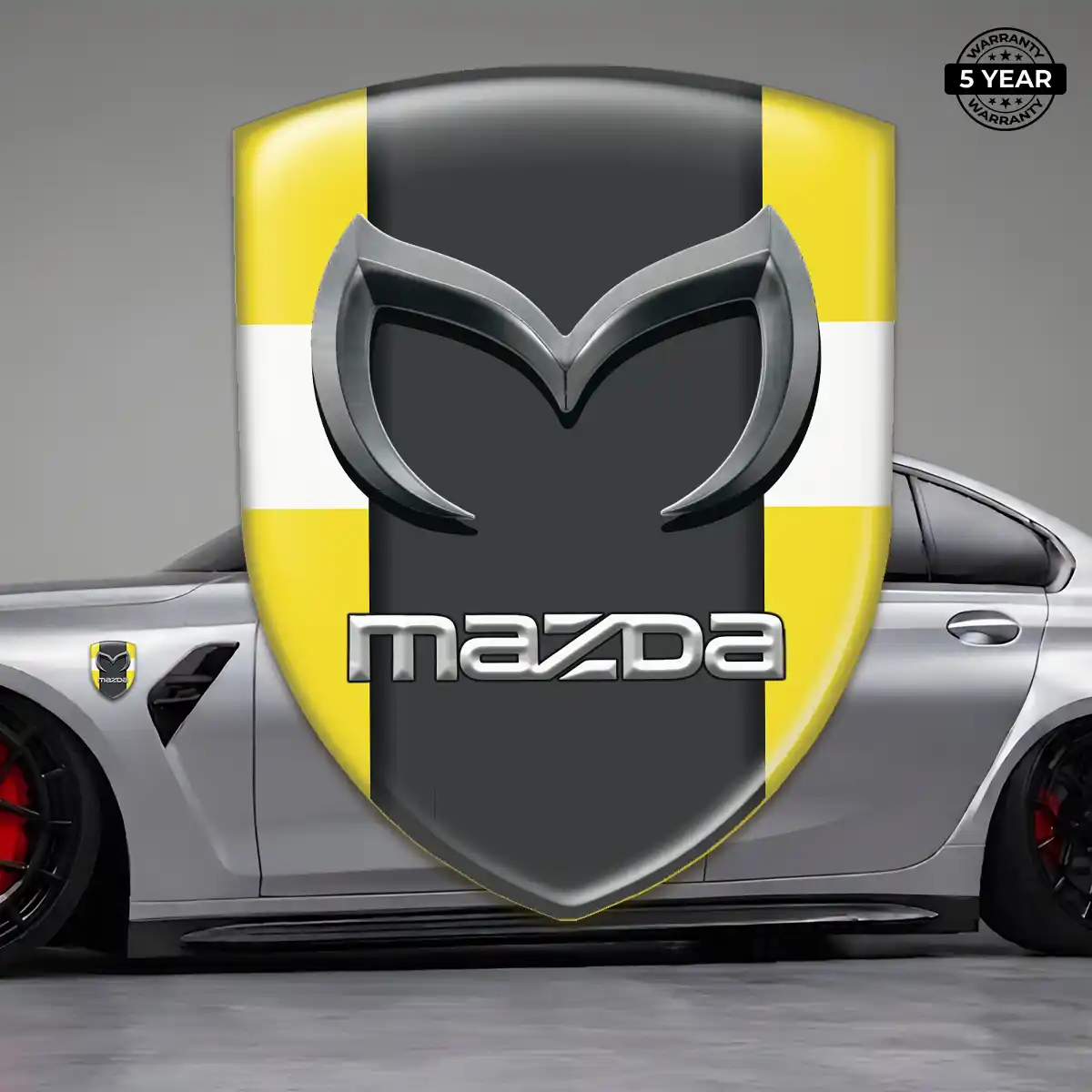 Mazda Domed Logo Sticker Refined Design