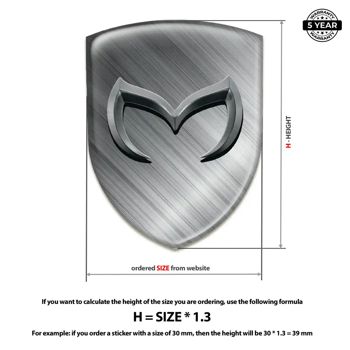 Mazda Emblem Badge Logo Refined Design