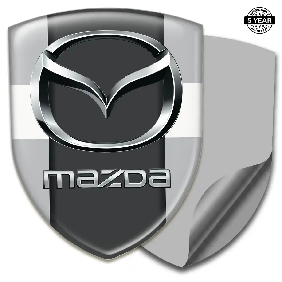 Mazda Emblem Domed Badge Refined Design