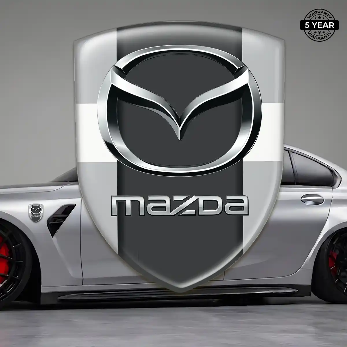 Mazda Emblem Domed Badge Refined Design
