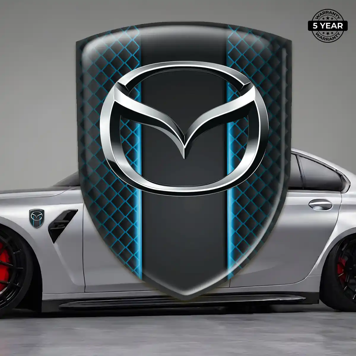 Mazda Emblem Domed Badge Sleek Style