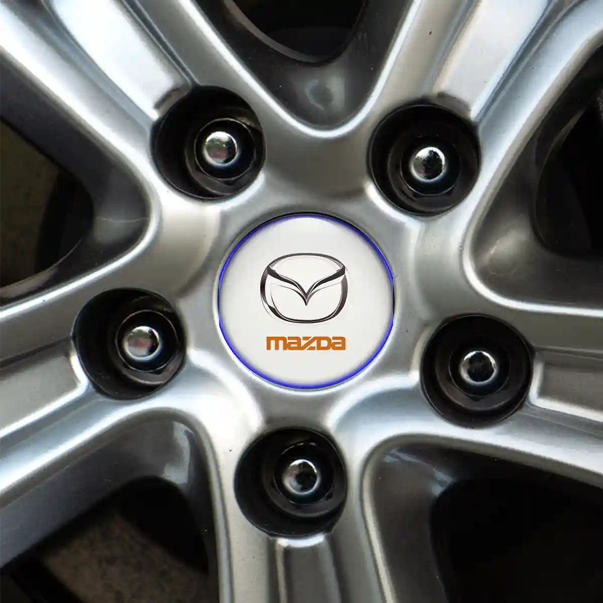 Mazda Emblem Wheel Center Caps Premium Resin