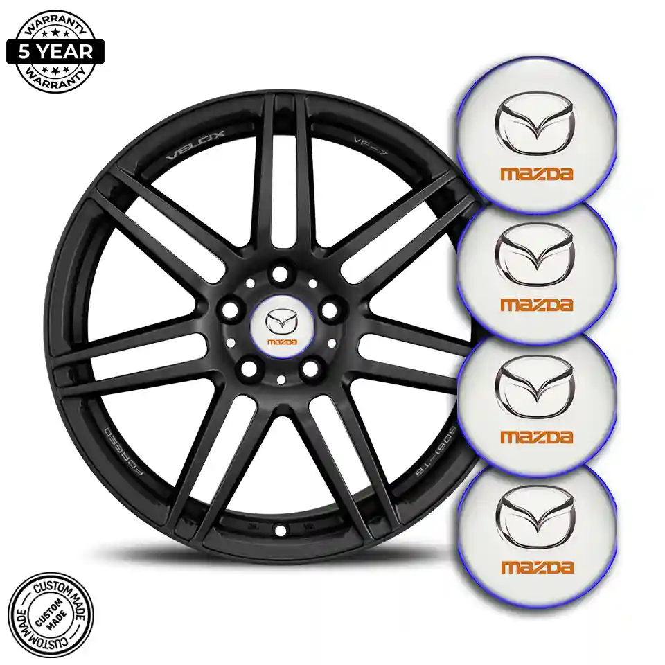 Mazda Emblem Wheel Center Caps Premium Resin