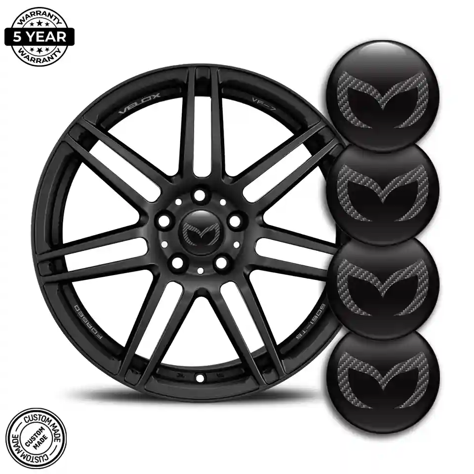 Mazda Emblem Wheel Center Caps Self-Adhesive Tuning Car