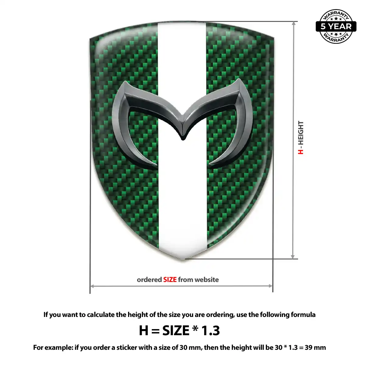 Mazda Gel Badge Sticker Refined Design