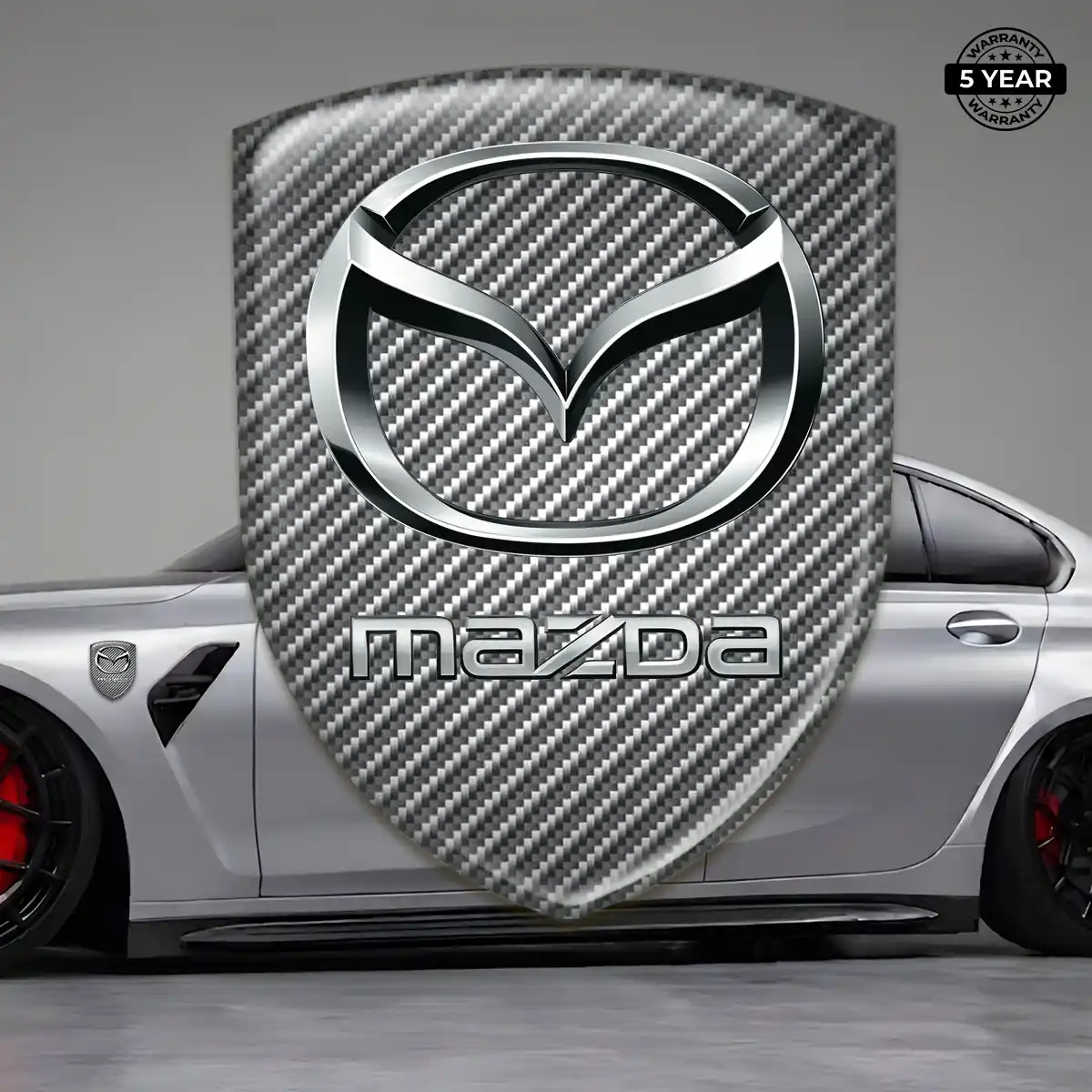 Mazda Gel Emblem Sticker Refined Design