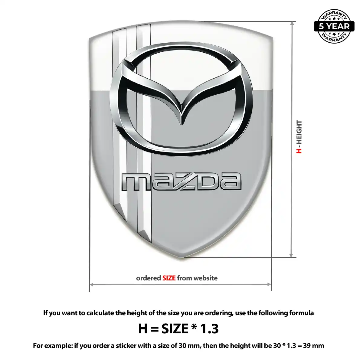 Mazda Gel Emblem Sticker Sleek Style
