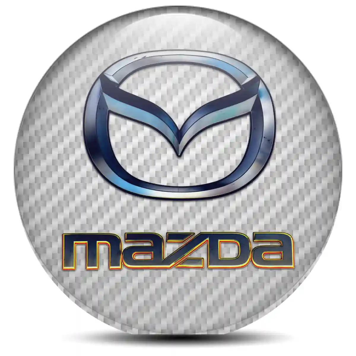 Mazda Logo Silicone Badge Self-Adhesive Premium Quality