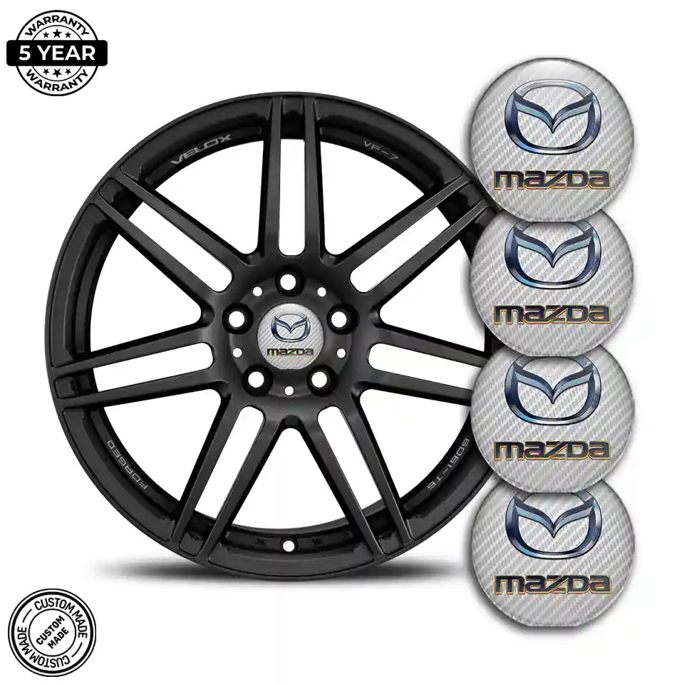 Mazda Logo Silicone Badge Self-Adhesive Premium Quality